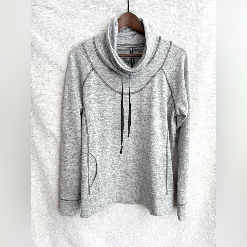 Kuhl Gray Cowl Neck Pullover Sweater
